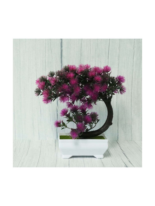 Plantă Artificială în Ghiveci Mic Bonsai Purple 20cm 1buc