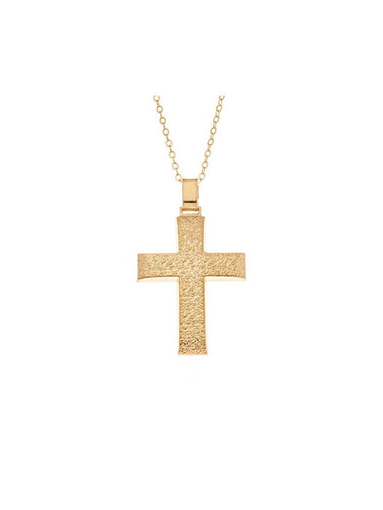 Senza Men's Cross from Gold Plated Silver