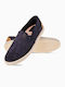 Din piele întoarsă Espadrile pentru bărbați în culoarea Albastru