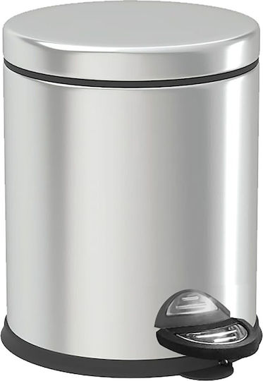 HOMie Inox Καλαθάκι Μπάνιου 5lt Ασημί