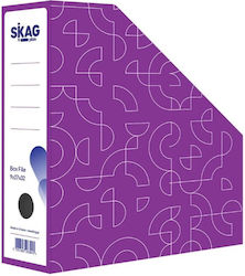Skag Θήκη Περιοδικών Αρχείου Χάρτινη Μωβ 27x9x32εκ.