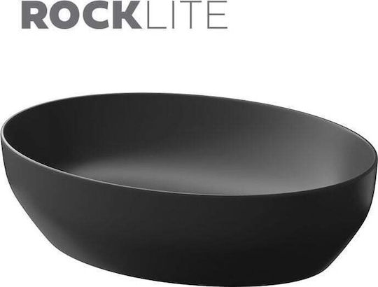 Cersanit Aufgesetztes Waschbecken Keramik 50x38cm Anthracite Mat