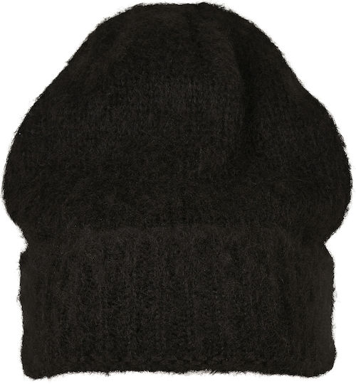 Beanie Unisex Beanie with Rib Knit in Black color