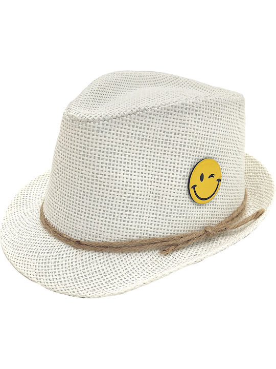 Gift-Me Παιδικό Καπέλο Καβουράκι Ψάθινο Λευκό