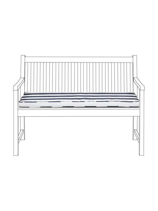 Beliani Μαξιλάρι για Παγκάκι Κήπου Blue And White 54x112εκ.
