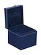 Springos Samt Schmuckkästchen Blau 12x12x12cm