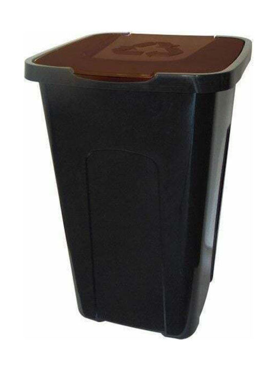 Keeeper Plastic Office Waste Bin 50lt Black 37x36.5x55.5cm Keeeper Plastic Office Waste Bin 50lt Black 37x36.5x55.5cm