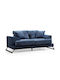 Two-Seater Couch Dark Blue 190x97x92cm