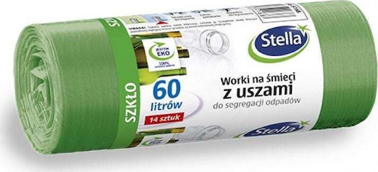 Stella Müllbeutel Kapazität 60Es mit Griffen 14Stück Grüne