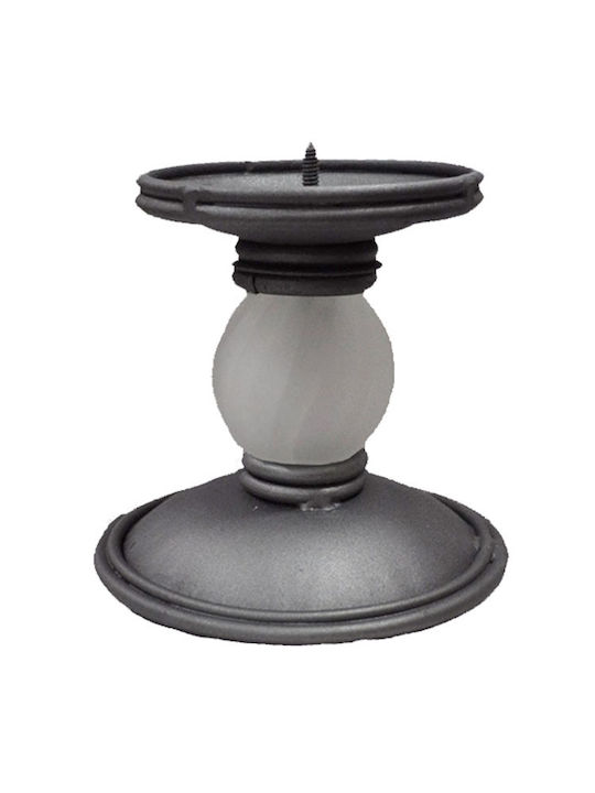 Candle Holder Metal in Gray Color 13x10.5cm 1pcs