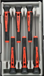 Felo Set 6 Precision Screwdrivers with 6 Interchangeable Tips