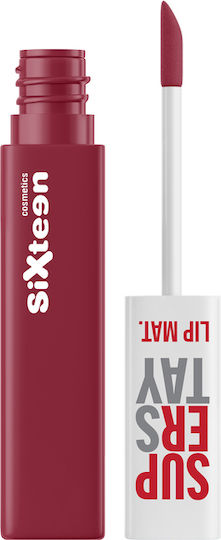 Sechzehn Super Stay Lip Matte Lippenstift #104 - Bohnenrot
