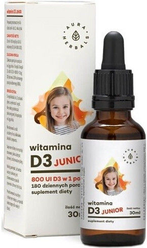 Aura Herbals Витамин D3 Детски хранителна добавка 30 мл