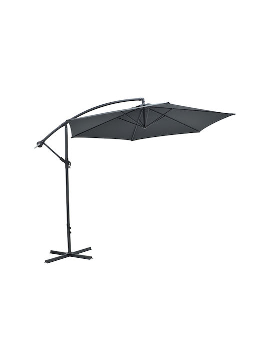 Professional Umbrella Hanging Aluminum Jiopel Gray with Base 3x3m