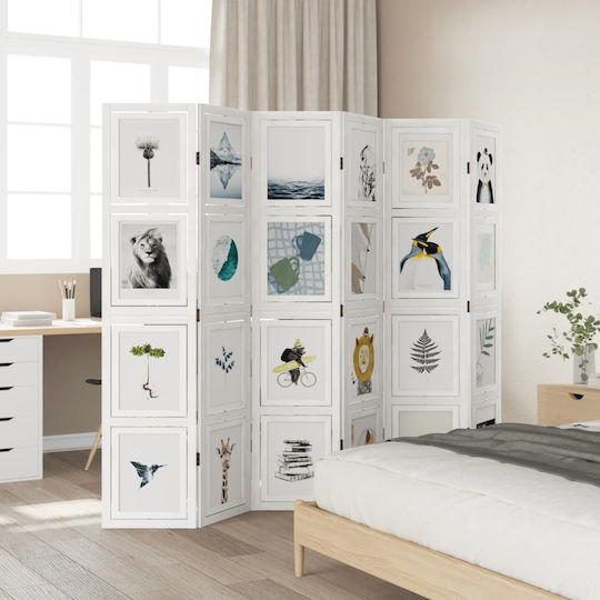 vidaXL Dekorativer Raumteiler Hölzernes mit 6 Paneelen 210x180cm