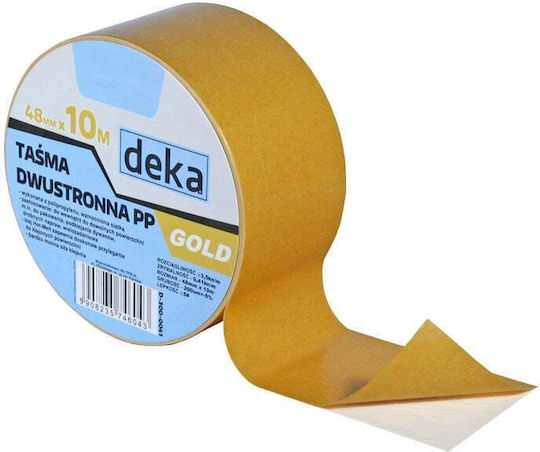 Deca Double-Sided Foam Tape Pp Gold 48mm x 10m