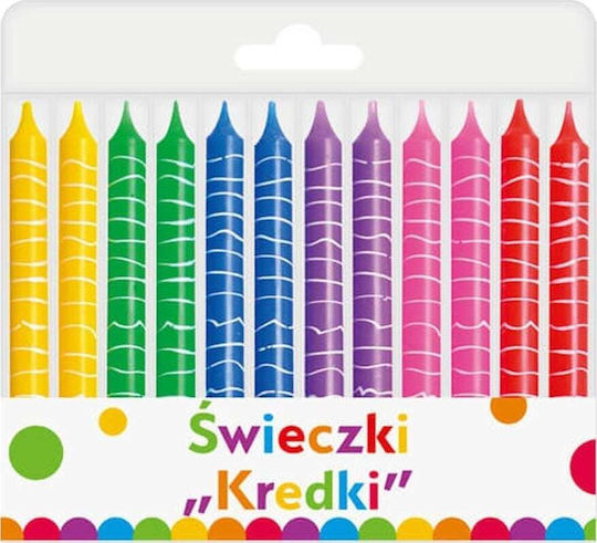 GoDan Geburtstagskerze Bunt 12Stück PF-SUK12
