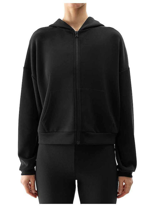 4F Women's Hooded Cardigan Black