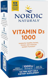 Nordic Naturals Vitamin D3 Vitamin 1000iu Orange 120 Softgels