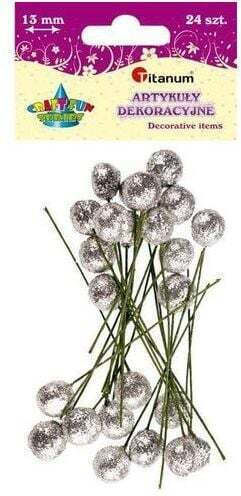 Titanum Διακοσμητικό Στοιχείο για DIY Κατασκευές Ασημί 24τμχ 1.3x1.3εκ.