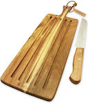 Kassel Rectangular Wooden Chopping Board Set for Bread Gray 45.8x14.5cm