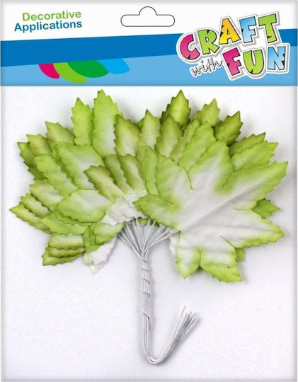 Craft with Fun Πλαστικό Διακοσμητικό Στοιχείο για DIY Κατασκευές Πράσινο 12τμχ 1x13.5εκ.