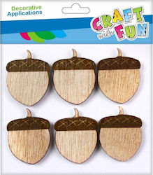 Craft with Fun Decorative Element for DIY Crafts Brown 6pcs 9x11.5cm