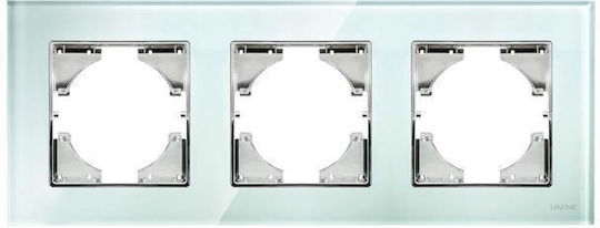 Lineme Switch Frame 3 Positions Horizontal Installation in Turquoise Color 50-00123-24