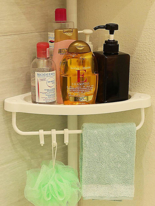 Vasagle Floor Bathroom Shelf Metallic with 4 Shelves 25x25x35cm White