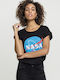Miss Tee Nasa T-shirt Μαύρο Βαμβακερό