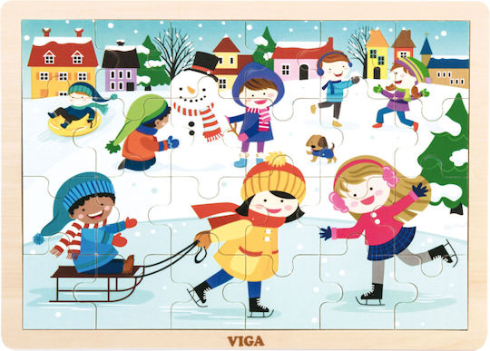Ξύλινο Παιδικό Puzzle για 2+ Ετών 24pcs Viga Toys