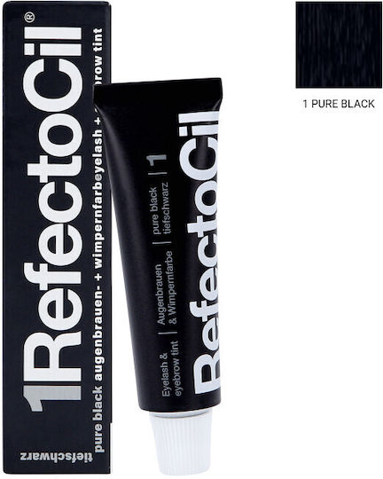 Refectocil Eyelash Eyebrow Tint Henna Eyebrows Eyelashes 1 Pure Black 15ml