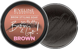 Eveline Cosmetics Brow&go Brown Eyebrow Styling Soap 25g Eveline Cosmetics Brow&go Brown Eyebrow Styling Soap 25g