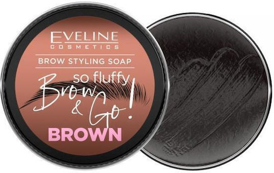 Sapun de stilizare a sprancenelor Eveline Cosmetics Brow&go Brown 25g