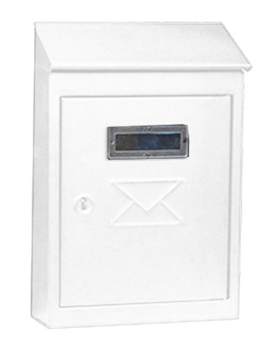 Ibfm Cutie Poștală pentru Exterior Metalic în Culoarea Alb 30x20x6cm