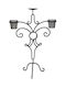 Candle Holder Metal in Black Color 36x17x52cm 1pcs