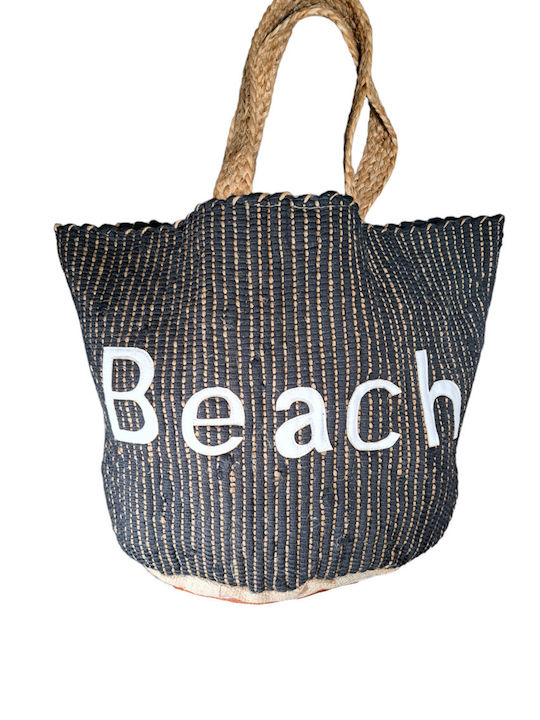 Ble Resort Collection Fabric Beach Bag with Wallet Black