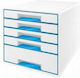 Leitz Schreibtischschublade 5 Positionen mit Schloss 27x36.3x28.7cm Blau