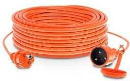 Waterproof Extension Cable Cord 3 x 1mm²/40m Orange