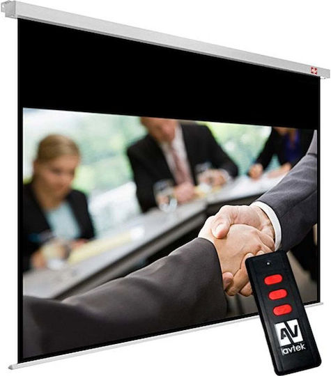 Avtek Elektrisch Decken-Bildschirmprojektor Business mit Bildlogo 16:10