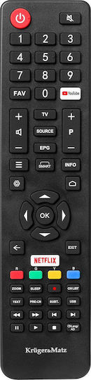 Kruger & Matz Compatible TV Remote Control IL0362 for Kruger&Matz TVs
