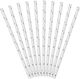 PartyDeco Straws Paper Silver 10pcs
