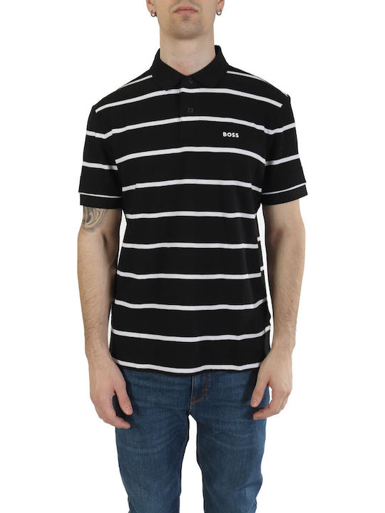 Polo Bluza Cu Mâneci Scurte Neagră