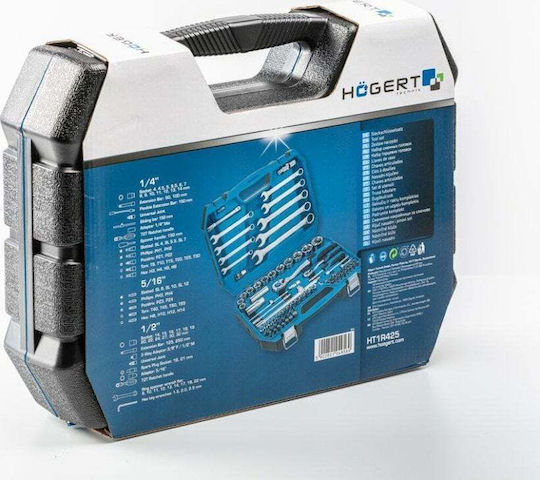 Högert Technik Werkzeugkoffer mit 85 Werkzeugen