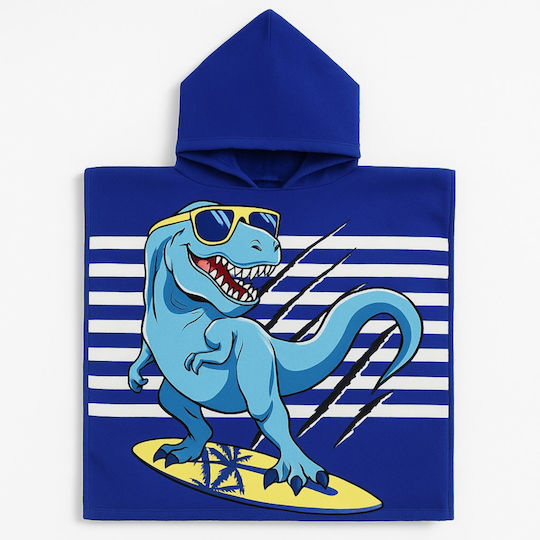 BestFor Blue Dragon Kinder Strandponcho Blau 58 x 56cm.