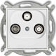 Karlik TV and Satellite Antenna Socket in White color