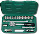 Honiton Set de chei tubulare și clichet 3\8" 21buc
