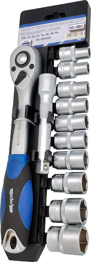 Adler Set de chei tubulare și clichet 1\2" 10buc