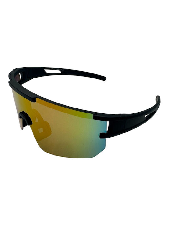 V-store Sonnenbrillen mit Schwarz Rahmen und Mehrfarbig Spiegel Linse 9819-01
