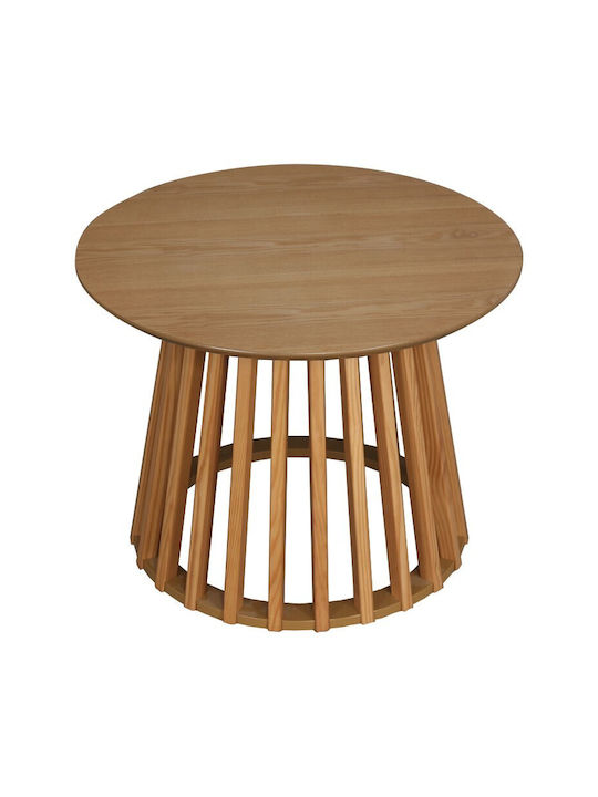 Round Side Table Domonic Natural L60xW60xH45cm